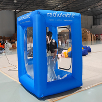 Cabine gonflable pour attraper de l'argent, machine à attraper de l'argent gonflable avec souffleur pour le divertissement