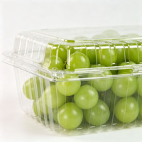 Boîte d'emballage transparente en plastique pour fruits et légumes, prix usine, pour l'emballage des raisins, des litchis, des cerises et des tomates