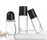 Botol Kemasan Kosmetik Roll-On Kaca Kosong Berkualitas Tinggi 30ml/50ml dengan Roller untuk Serum Perawatan Kulit & Minyak Esensial