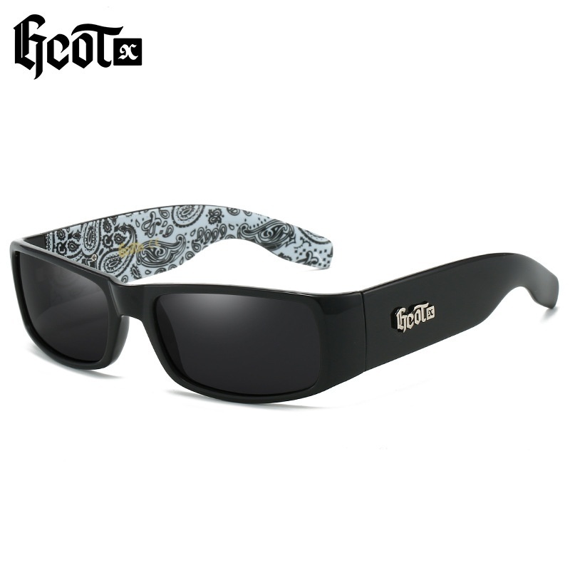 Lunettes De Soleil Locs Gangster Noir Foncé - Verres Polycarbonate 100% UV - Homme
