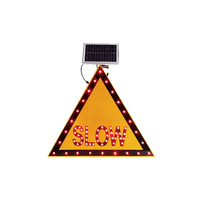 Panneau de signalisation de vitesse à LED solaire en aluminium durable avec film réfléchissant de 5e qualité pour la sécurité routière municipale