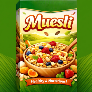 Muesli de Frutas Secas Saludables para Desayuno, 500 g, Sin OMG, Mezcla Crujiente con Ingredientes Naturales, a Granel, para Adultos - Product Image 1