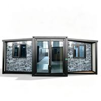 Maison conteneur modulaire préfabriquée extensible à double aile, résistante au vent, pour complexe hôtelier australien, ADU, ou logement secondaire