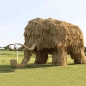 Escultura Grande Decorativa de Estilo Pastoral con Forma de Animal Realista, de Material de Césped, para Parque Temático Antienvejecimiento - Product Image 4