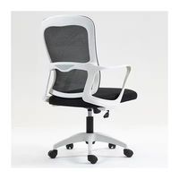 Chaise de bureau exécutive moderne en plastique, dossier ouvert, hauteur réglable, pivotante, 2 vérins à gaz, accoudoirs fixes pour bureau à domicile, salon