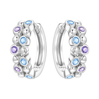 Boucles d'oreilles en argent sterling S925 plaqué or rose avec perle de culture d'eau de mer et zircon motif dessin animé, pour femme, classiques, fiançailles, simplicité, série non-argentée