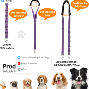 Laisse flexible et réglable en PVC/Nylon pour chat et chien, boucle de toilettage pour extension de bras de table avec <span class=keywords><strong>pince</strong></span>, boucle d'extension, attache de bain - Product Image 2