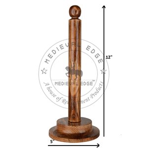 Support de Rouleau de Papier de Cuisine en Bois de Mangue Décoratif Écologique Moderne, Présentoir en Bois Marron, Meilleure Vente pour la Maison - Product Image 4