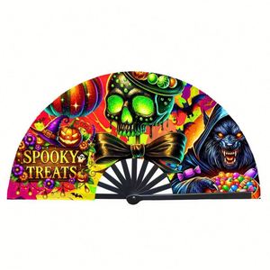 Abanico Plegable de Plástico Contemporáneo de 33 cm, Diseño de Apertura Suave, Estilo Moderno de Dibujos Animados, Papel Pintado - Product Image 3