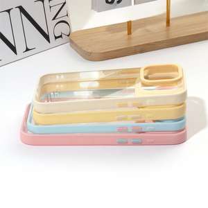 Suitable for iPhone 17 Pro case, acrylic color-blocking resin with cream gel groove design, full coverage shockproof <b>phone</b> case - Product Image 4