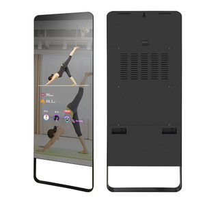 Miroir de fitness intelligent Bostech 1920x1080 IPS avec écran tactile en verre, miroir de yoga moderne sur pied avec connectivité Wi-Fi - Product Image 2