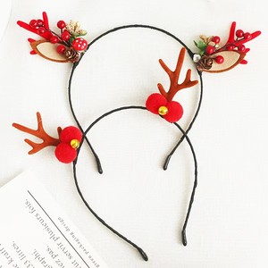 Nouveaux serre-têtes de Noël pour enfants, avec cornes de renne et oreilles d'elfe, accessoires capillaires pour bébés et enfants, thème Noël Navidad - Product Image 2