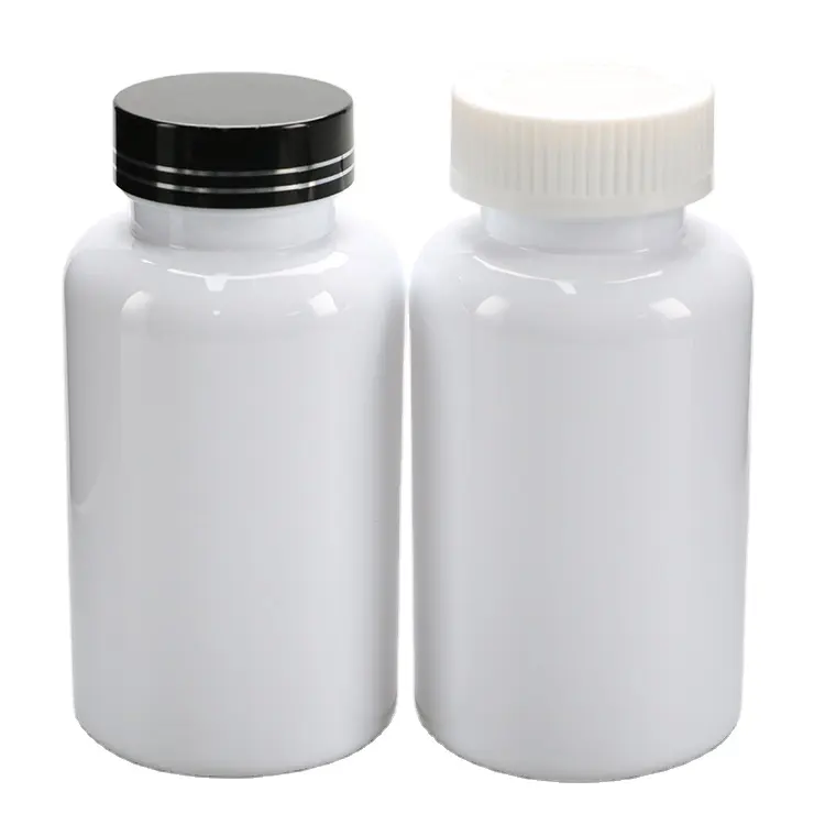 manufacture container, mini plastic white color pill bottle 400ml round bottom 30ml white color hdpe plastic pill bottle
