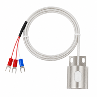 Sonde de température PT100 à montage en surface pour tuyau, 3 fils, WZP-02, boîtier en acier inoxydable, pour l'industrie HVAC et chimique
