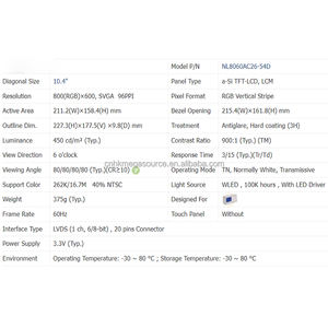 Écran NL8060AC26-54D 10.4 pouces 800*600 Affichage Lcd NL8060AC26-54D Panneau Lcd - Product Image 5