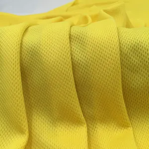 Bird Eye Mesh Fabric For Sportswear No8816 Breathable Double Layer 100% Polyester Printed Chiffon Fabric Lightweight Weft 145gsm