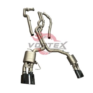 ท่อไอเสียไทเทเนียมแบบ Vortex Sandblasted พร้อมวาล์ว สำหรับ Audi RS6 C8 4.0T V8 ระบบ Catback สำหรับรถแข่ง พร้อมท่อหน้าและหม้อพักเสียง - Product Image 2