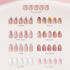 เล็บปลอมสีชมพูวิ้งๆ ทำมือสำหรับวันวาเลนไทน์ คุณภาพสูง ขายส่ง ทรงอัลมอนด์ เจลนิ่ม 3 มิติ ปลายเล็บแบบฝรั่งเศส กดติดง่าย จำนวนมาก - Product Image 1