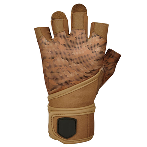 Guantes de entrenamiento de malla transpirable de medio dedo – Guantes de ejercicio con palma acolchada antideslizante y muñequera ajustable para hombres y mujeres - Product Image 1