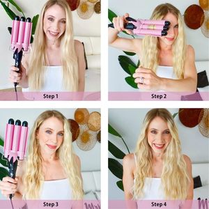 <span class=keywords><strong>Fer</strong></span> à <span class=keywords><strong>boucler</strong></span> TOP4EVER à 3 barils, outil de frisage de cheveux de 1 pouce pour femmes - Product Image 4