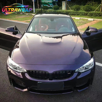 Ultrawrap – Rouleau de vinyle de recouvrement automobile PET TPU moulé super brillant métallisé Twilight Purple, 1,52x17M/5x59FT, directement de l'usine de Foshan