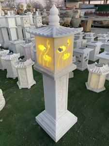 Patung Lentera Taman Luar Ruangan Besar dari Granit Marmer Alami, Patung Lentera Batu Jepang - Product Image 4