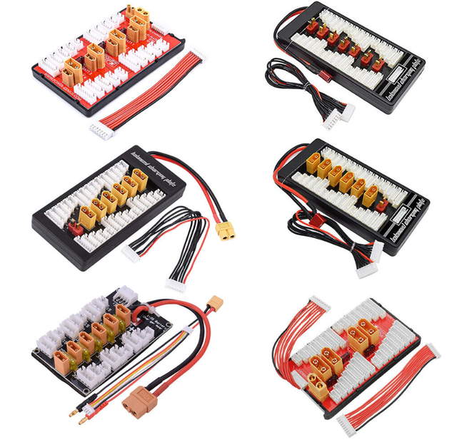 Parallel Charging Balance Board Lipo Battery Charger XT60/T Deans/XT90 Plug