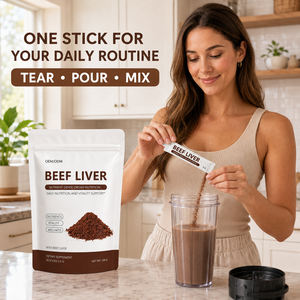 Proveedor de Fábrica: Polvo de Hígado de Res con 4g de Proteína, Vitamina <span class=keywords><strong>B12</strong></span>, Hierro y Cobre en 20 Sobres Individuales - Product Image 5