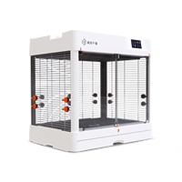 Habitat intelligent pour animaux de compagnie avec chauffage climatique, humidificateur, éclairage UV UVB, cage à flux d'air pour oiseaux et petits animaux