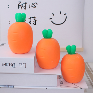 Juguetes Sensoriales de Zanahoria Adorable para Apretar, de Rebote Lento, Taba Squishy, Vegetal Simulado, Antiestrés para Niños de 5 a 7 Años - Product Image 4