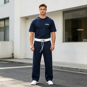 Camiseta para hombre personalizada de alta calidad con serigrafía desgastada, bordado, oversize, 100% algodón tejido, 260 gramos. - Product Image 5