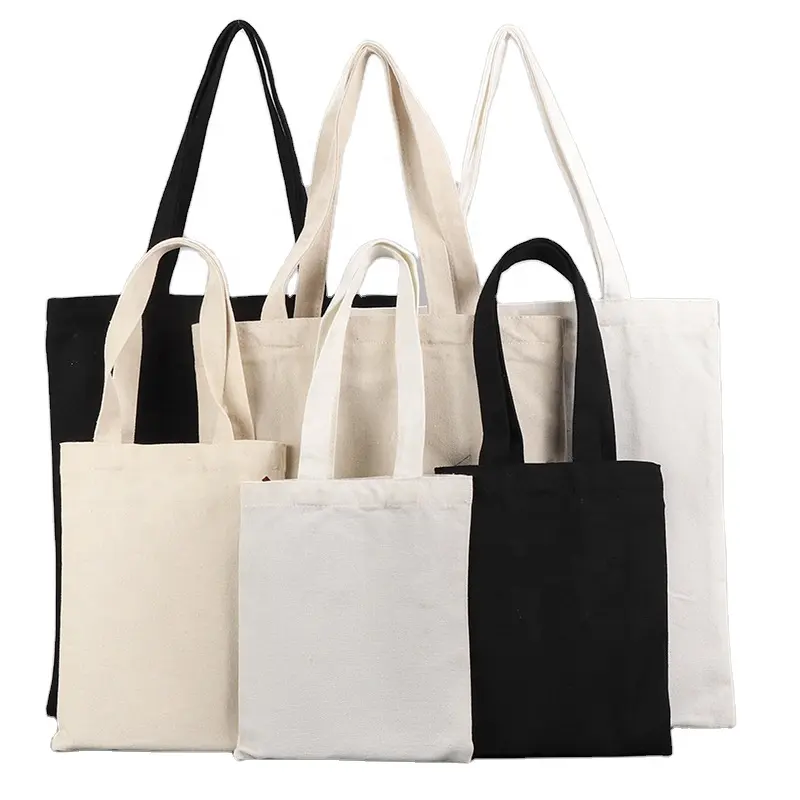 Wholesale Blanks Custom Logo Organic Cotton Canvas Tote Bag