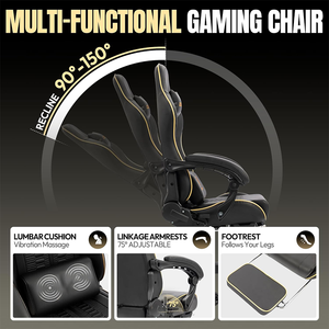 <span class=keywords><strong>Sedia</strong></span> da Gaming Nera Modello OEM Internazionale Cinese con Schienale Alto e Base Girevole per Arredamento <span class=keywords><strong>Studio</strong></span> Gaming - Product Image 4