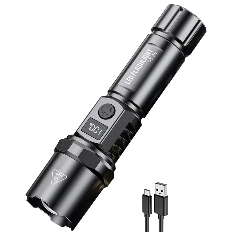 18650 battery rechargeable flashlight UltraFire E5 Tactical - 1350 LUMENS | 450M Baton Ultra Streamlight ProTac 2L-X Rechargeable Flashlight