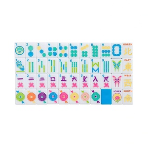 Jeu de <span class=keywords><strong>Mahjong</strong></span> Américain Personnalisé, Édition Unique, Bleu Éclatant, 160 Tuiles Acryliques Peintes à la Main, Cadeau de Luxe - Product Image 1