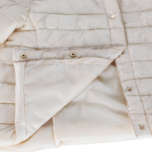 Veste matelassée en nylon brillant 400T de qualité supérieure pour <span class=keywords><strong>femme</strong></span>, manteau en coton léger et thermique pour usage quotidien décontracté, logo personnalisé - Product Image 6
