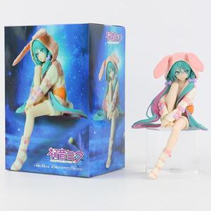 HESPER 13CM Statuette Miku en pyjama de lapin mignon, Figurine <span class=keywords><strong>Manga</strong></span> Anime en PVC, Cadeau pour Adultes - Product Image 1