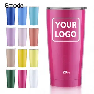 RCS Recycled 20 oz Stainless Steel Vacuum Insulated Tumblers w/ Lids and Straw [Travel Mug] Double Wall Water Coffee Cup