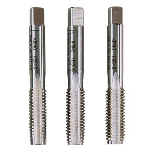 KRINO - 1010004X07 Set metric coarse ISO <b>thread</b> HSS-G hand <b>taps</b> (3 pcs.) - EAN 8014249028703 POWER TOOLS ACCESSORIES - Product Image 1
