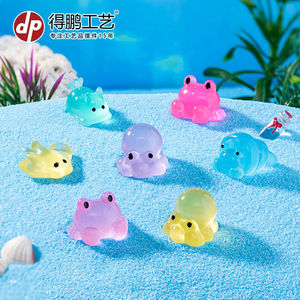 Depeng Microlandscape Zeedieren Glow-In-The Dark Octopus Duivel Vis Heremietkreeft Zee Slak Slakken <span class=keywords><strong>Aquarium</strong></span> Decoratie - Product Image 4