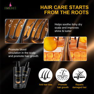 Bán Buôn Gạo Đen Chiết Xuất Giàu Chất Dinh Dưỡng Giữ Ẩm Chống Rụng Tóc Điều Trị Tăng Trưởng Tóc Dầu Gội Cải Thiện Da Đầu Môi Trường - Product Image 5