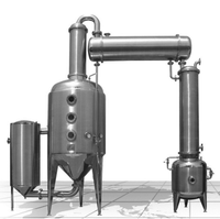 Évaporateur sous vide à simple effet en acier inoxydable industriel pour usage chimique/alimentaire