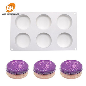 Moule à gâteau en silicone rond AK à 6 cavités pour pâtisserie, ustensile de cuisine DIY pour chocolat, dessert, pâtisserie, outil de cuisson MC131 - Product Image 5
