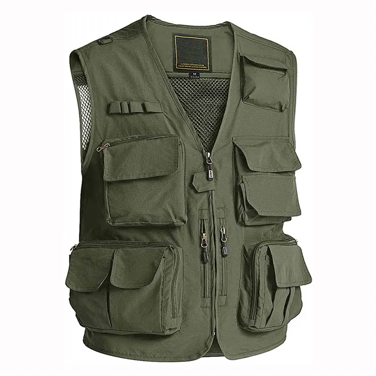 Clothing Manufacturer Tactical Molle Vest Outdoor , Mens Nylon Fly Fishing Vest Mesh, Hiking Vest With Multi Pockets