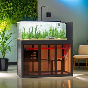 Industriële Stijl Aquascape <span class=keywords><strong>Aquarium</strong></span> Kant Overloop Sump Filter Tank Onderhoudsarme Rivierstroom Ecosysteem Vissen - Product Image 4