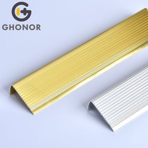 Mẫu miễn phí chống trượt kim loại nhôm l hình dạng bước viền bìa lớp phủ chống trượt gạch ceramic cầu thang nosing cho gạch ceramic - Product Image 2