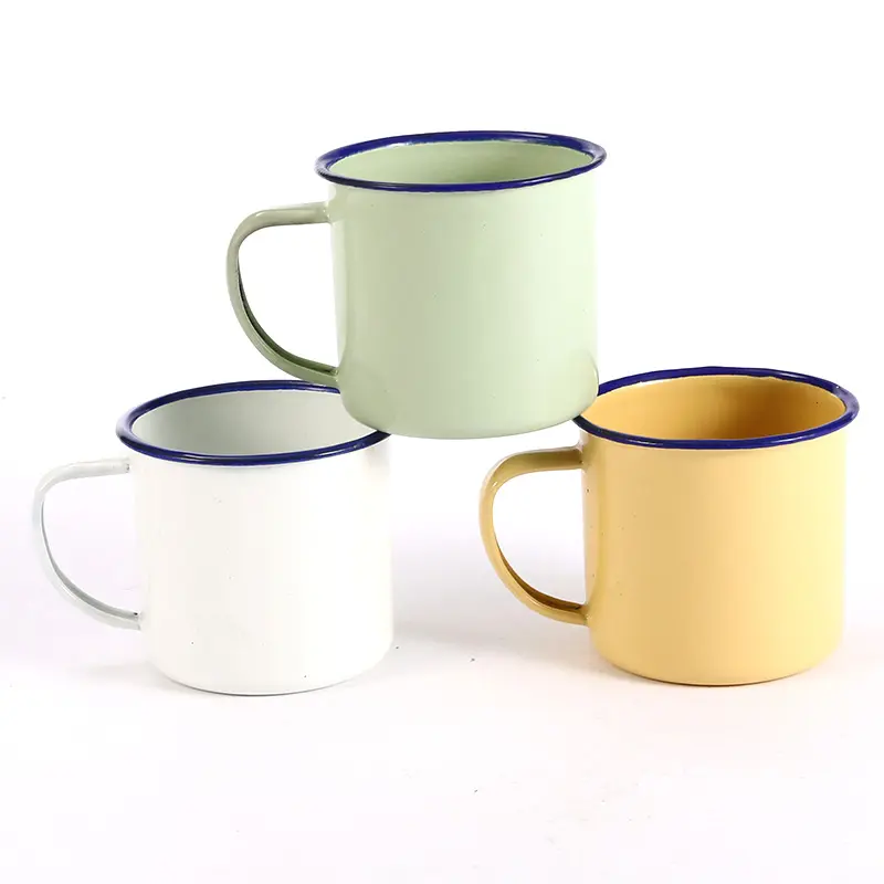 120z Mug Enamel Cangkir Berpergian Warna Campur Cangkir Polos Murah Afrika Terlaris Tanpa Stiker