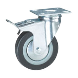 Roue en caoutchouc de qualité médicale avec noyau en PP, roulement simple, prix compétitif, capacité de charge de 25 kg à 100 kg, diamètre de 50 à 125 mm - Product Image 3