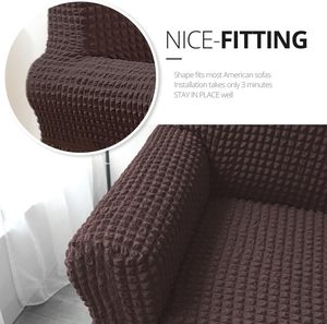 Wholesale Custom Color Modern Style <b>Sofa</b> Slipcover Elastic <b>Stretch</b> Fabric 94% Polyester 6% Spandex Solid Pattern Skirt Included - Product Image 2