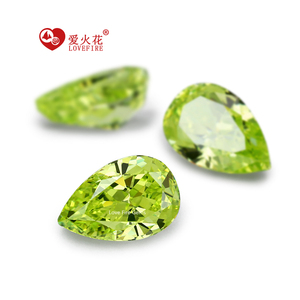 5A + 4K Ice nghiền nát cắt Apple Màu xanh lá cây lê hình dạng lỏng CZ đá quý 3*5mm-14*18 mét máy cắt tổng hợp Cubic Zirconia nhà máy giá - Product Image 3